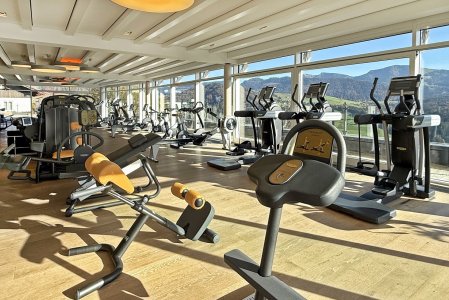 Hotel Allgäu Sonne Fitnessraum Der Fitnessraum im Hotel Allgäu Sonne in Oberstaufen.