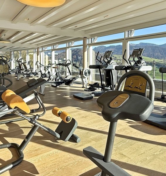 Der Fitnessraum im Hotel Allgäu Sonne in Oberstaufen.