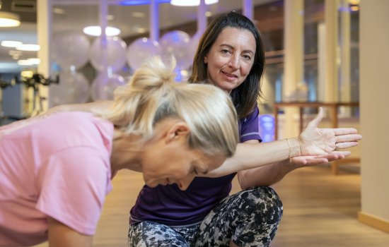 Hotel Allgäu Sonne Sportkurs Gäste beim Sportkurs im Hotel Allgäu Sonne in Oberstaufen.