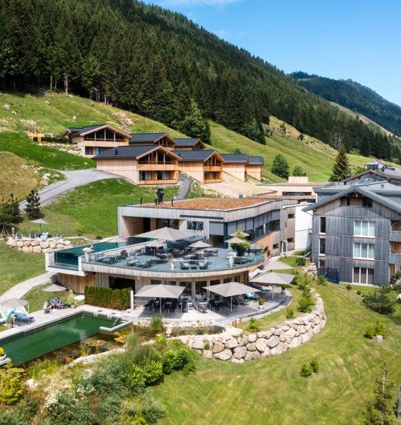Die Außenansicht des Torgheles Wald & Fluh in Balderschwang.
