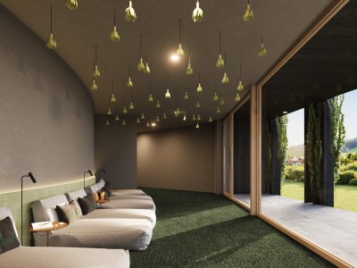 So wird der Ruheraum in der gerade entstehenden Kraftquelle Fanny in Maierhöfen bald aussehen.