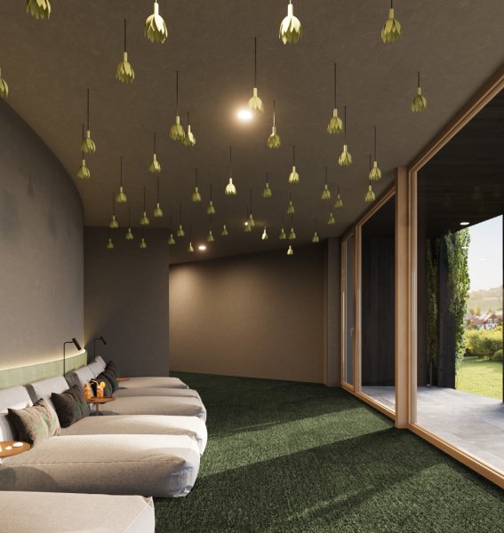 So wird der Ruheraum in der gerade entstehenden Kraftquelle Fanny in Maierhöfen bald aussehen.