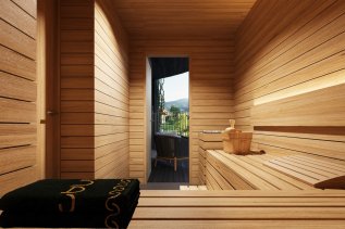 So wird die Sauna in der gerade entstehenden Kraftquelle Fanny in Maierhöfen bald aussehen.