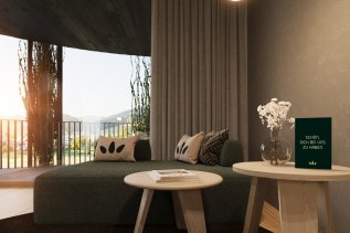 So werden die Zimmer in der gerade entstehenden Kraftquelle Fanny in Maierhöfen bald aussehen.