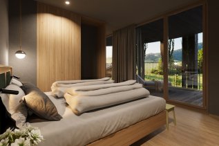 So werden die Zimmer in der gerade entstehenden Kraftquelle Fanny in Maierhöfen bald aussehen.