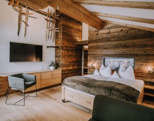 Ein Zimmer der Alpe Dornach in Oberstdorf.