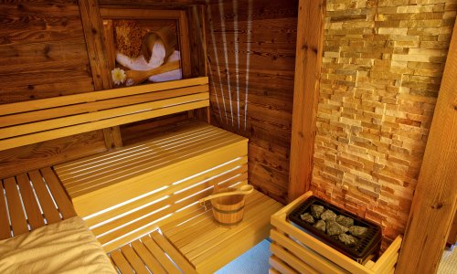 Eine Sauna des Hotel Mühlenhof in Oberstaufen.