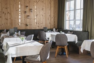 Das Restaurant des Genuss & Aktivhotel Sonnenburg in Riezlern.