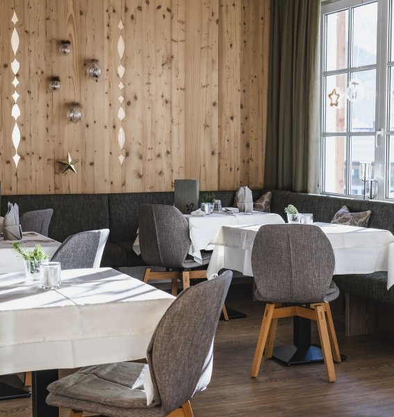 Das Restaurant des Genuss & Aktivhotel Sonnenburg in Riezlern.