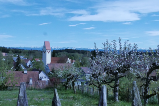 Ausblick auf Amtzell, wo sich das Boutique-Hotel Zum Schloss befindet.
