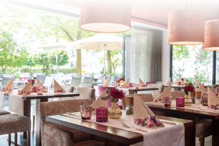 Das Restaurant des Boutique-Hotel Zum Schloss in Amtzell.
