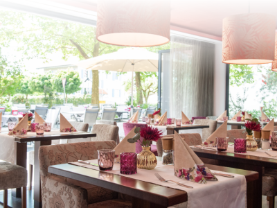 Das Restaurant des Boutique-Hotel Zum Schloss in Amtzell.