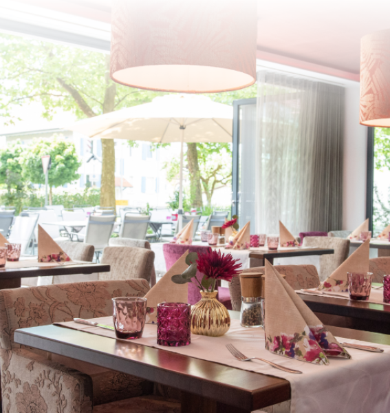 Das Restaurant des Boutique-Hotel Zum Schloss in Amtzell.