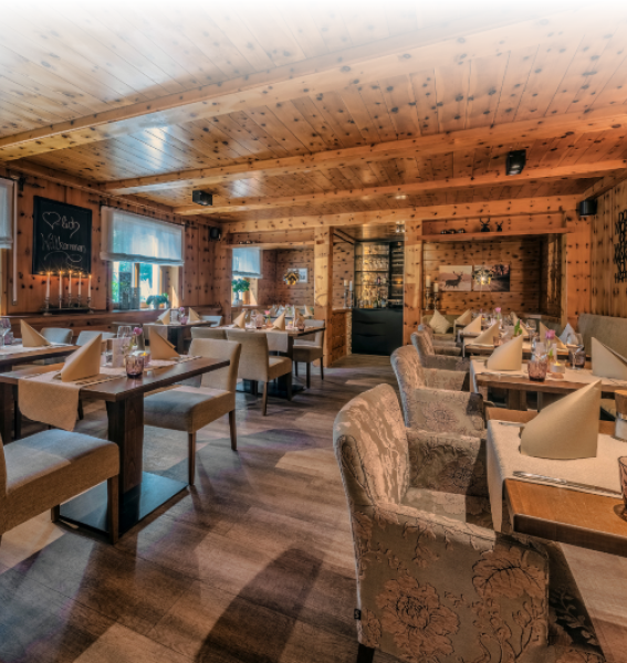 Das Restaurant des Boutique-Hotel Zum Schloss in Amtzell.