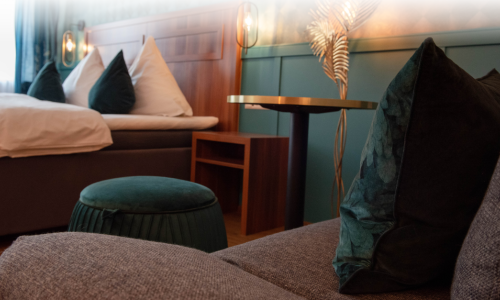 Zum Schloss Zimmer Ein Zimmer des Boutique-Hotel Zum Schloss in Amtzell.
