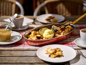 Eine Speise des Hotel Tradizio in Mittelberg.