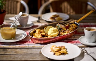 Eine Speise des Hotel Tradizio in Mittelberg.