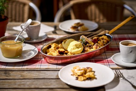 Eine Speise des Hotel Tradizio in Mittelberg.