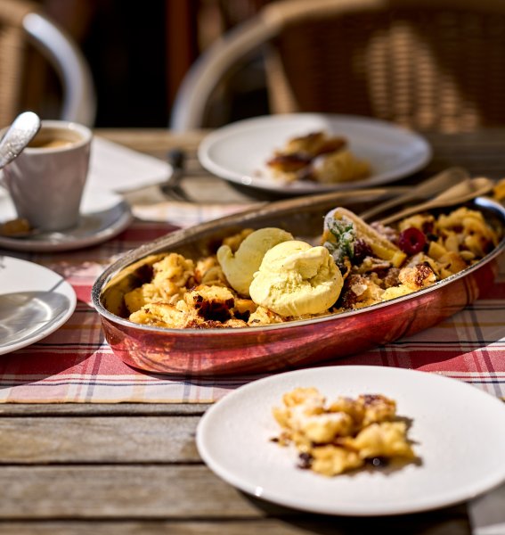Eine Speise des Hotel Tradizio in Mittelberg.