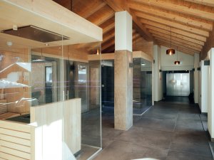 Der Sauna-Bereich des Hotel Tradizio in Mittelberg.