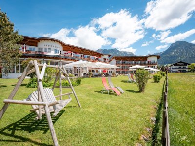 Alpenhof Oberstdorf Hotel & SPA Garten Blick auf den Garten im Alpenhof Oberstdorf Hotel & Spa in Oberstdorf.