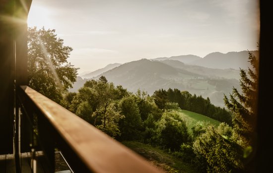 Der Ausblick vom Bergkristall - Mein Resort im Allgäu in Oberstaufen.