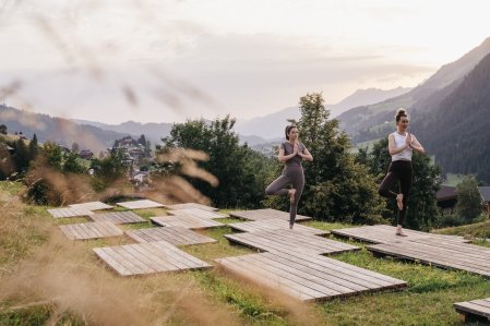 Das Naturhotel chesa valisa Yogaplattformen Yogaplattformen im Naturhotel Chesa Valisa im Kleinwalsertal.