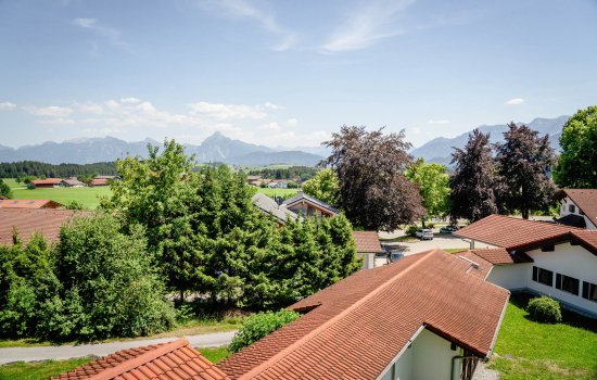 Landhotel Gockelwirt Aussicht von oben Die Aussicht über die Dächer des Landhotel Gockelwirt in Eisenberg.