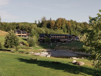 Blick auf das Berghotel Schlossanger Alp in Pfronten.