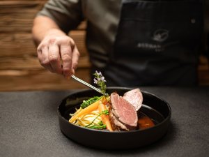 Eine Speise im Berwanger Hof in Obermaiselstein.