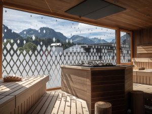 Die Sauna des Hotel Franks in Oberstdorf.