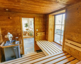 Die Sauna im Landhotel Gockelwirt in Eisenberg im Allgäu.