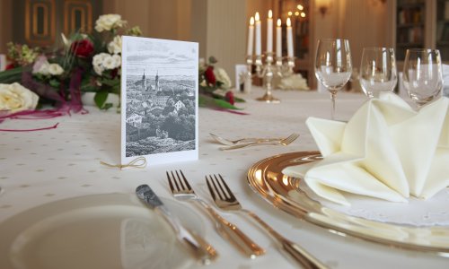 Kloster Irsee Eingedeckter Tisch Speisesaal