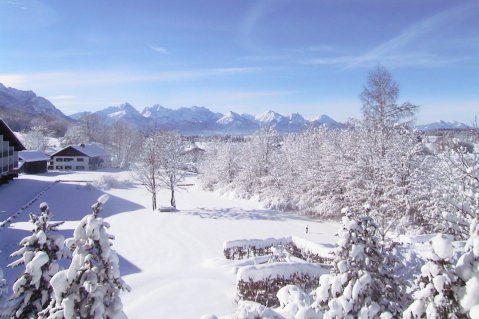 Die Umgebung des Hotel Bannwaldsees in Halblech im Winter