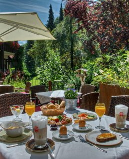 DIANA Naturpark Hotel Terrasse Frühstück