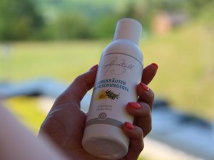 Das eigene Erfrischungsgel des Hotels Bergkristall - Mein Resort im Allgäu in Oberstaufen.