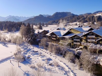 Parkhotel Burgmuehle Fischen Ausblick Winter