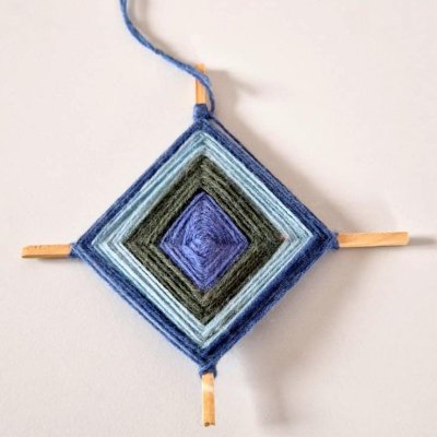 Mandala aus Wolle