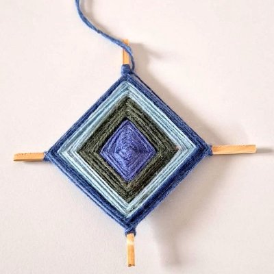 Mandala aus Wolle