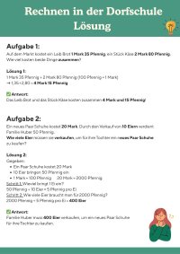 Lösungen Rechenaufgaben
