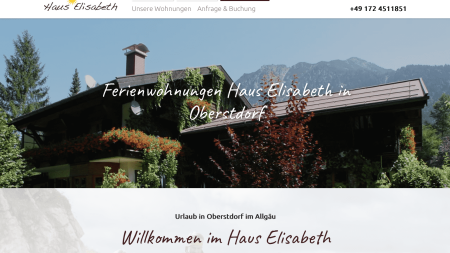 Ferienwohnungen Elisabeth Oberstdorf - Relaunch