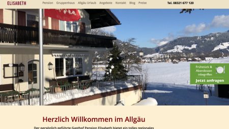 Webseite Gasthof Elisabeth