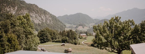 Ausblick aus der Spa Suite Nebelhorn