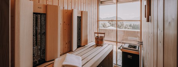 Sauna in der Spa Suite Nebelhorn