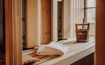 Sauna in der Spa Suite Nebelhorn