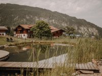 Schwimmteich mit Blick zur Alpe