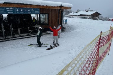 Skifahrer an der Söllereckbahn