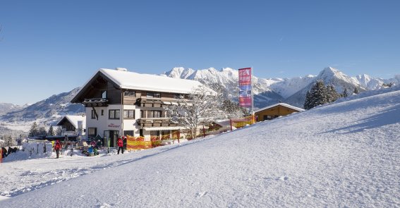 Alpe Oberstdorf mitten im Skigebiet