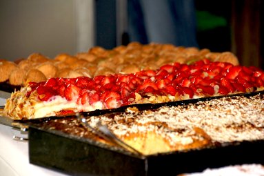 Frischer selbstgebackener Kuchen