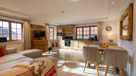 Landhaus Bergliebe - Wohnung Panorama - Wohnzimmer